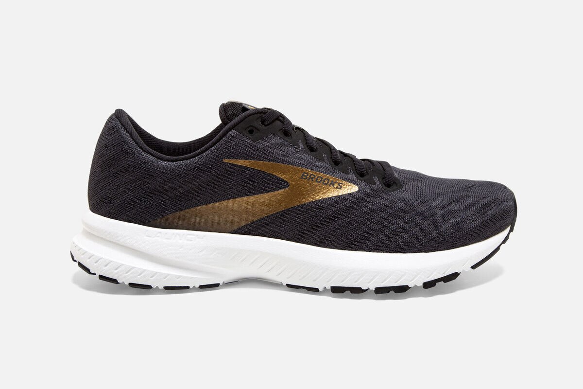 brooks black and gold shoes